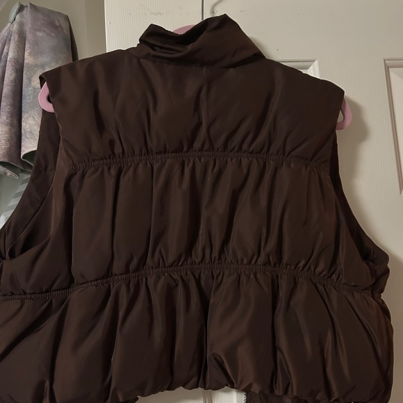 Brown Puffer Vest - Picture 2 of 3